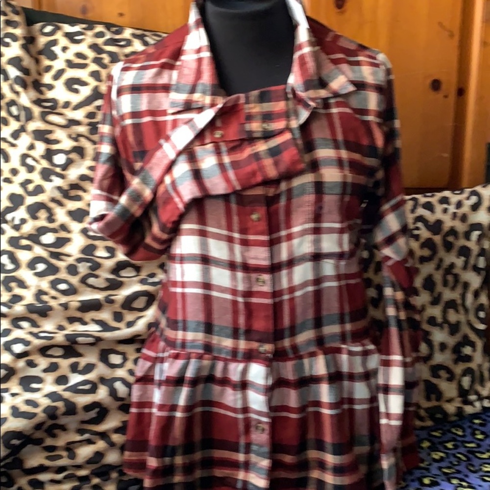 NWT American eagle plaid button up shirt💕